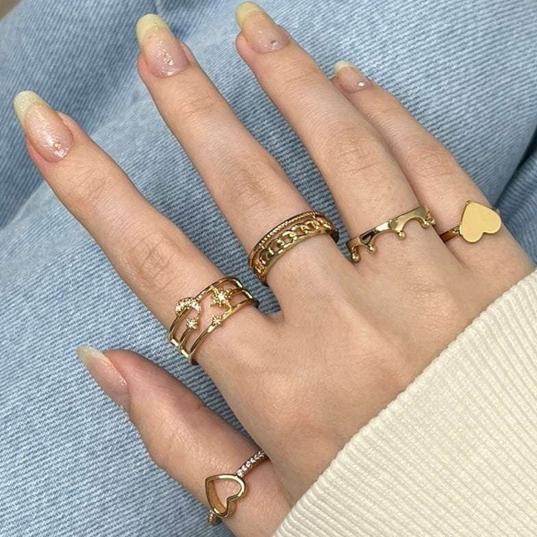 Anel jack, corrente, dourado - REF A361