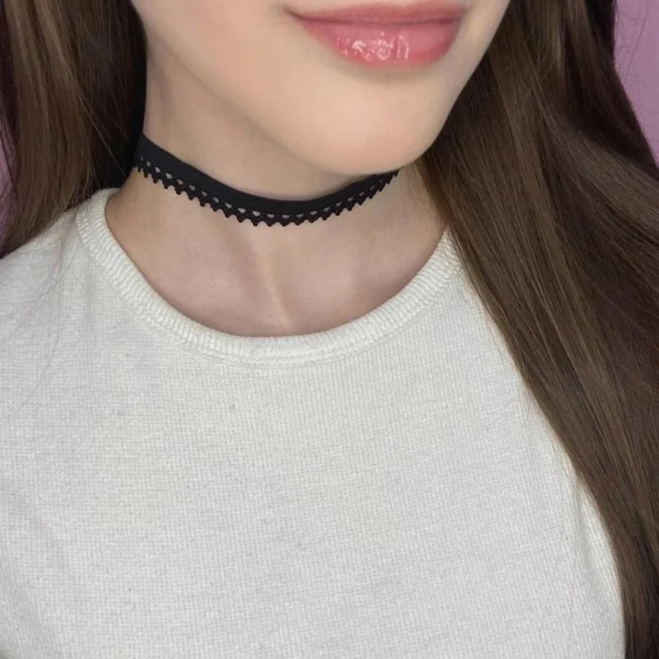 Choker, amanda, camurça, glam, dourada - REF C183