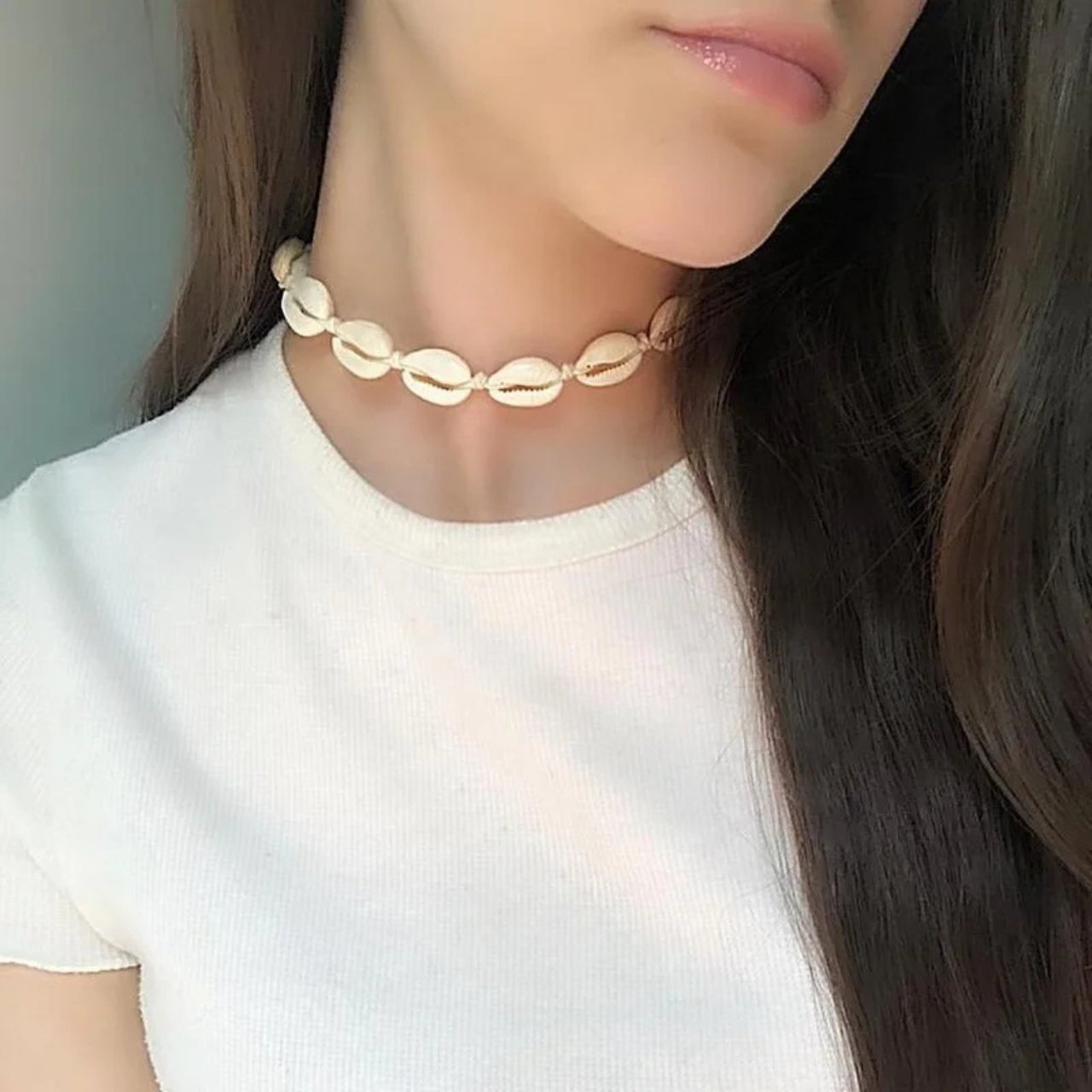 Choker búzios, artesanal - C204
