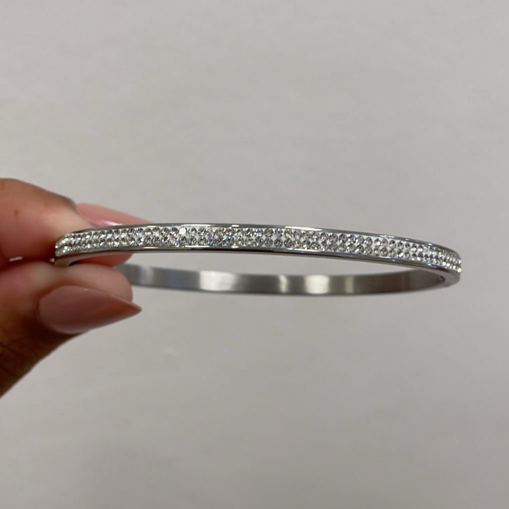 Pulseira bracelete, lara, prateado - P980